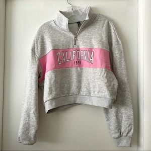 H&M Cropped California Sweatshirt NWT